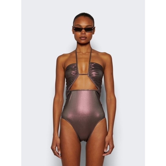 Rick Owens Prong Bather Swimwear Metallic Mahogany - NWT - Picture 2 of 5
